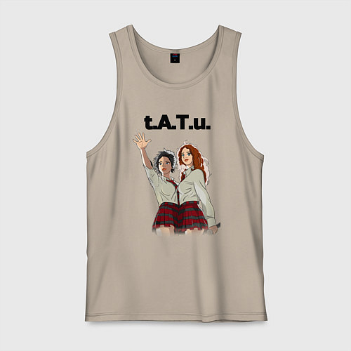 Мужская майка T A T u Music band ТАТУ / Миндальный – фото 1