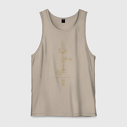 Майка мужская хлопок Бестиарий Лавкрафта - Великие Древние, цвет: миндальный