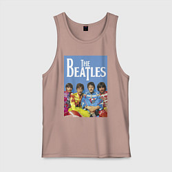 Майка мужская хлопок The Beatles - world legend!, цвет: пыльно-розовый