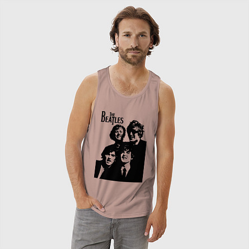 Мужская майка Выше них только звёзды! / Пыльно-розовый – фото 3