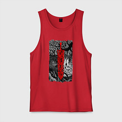 Майка мужская хлопок BERSERK SWORD БЕРСЕРК МЕЧ, цвет: красный