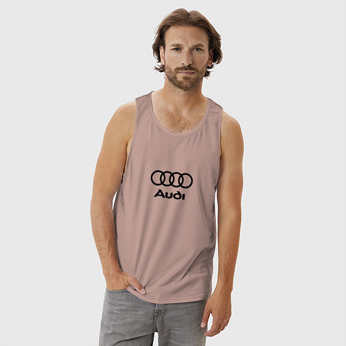 Мужская майка Audi / Пыльно-розовый – фото 3