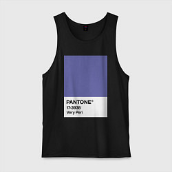 Майка мужская хлопок Цвет Pantone 2022 года - Very Peri, цвет: черный