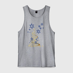 Майка мужская хлопок С новым годом, цвет: меланж