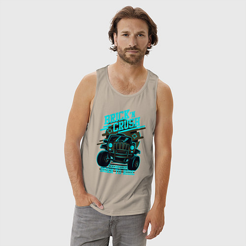 Мужская майка Авто чемпион дорог / Миндальный – фото 3