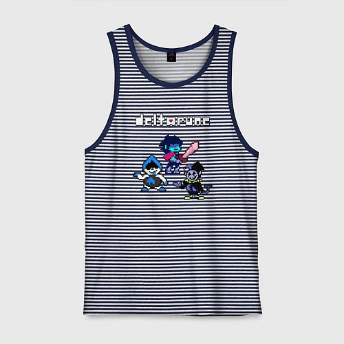 Мужская майка Deltarune Дельтарун / Синяя тельняшка – фото 1