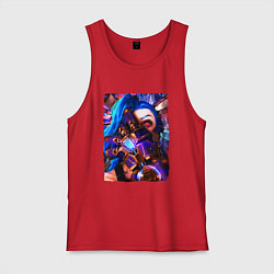 Мужская майка ARCANE LOL JINX FACE LEAGUE OF LEGENDS