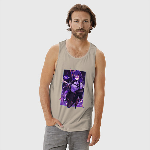 Мужская майка Баал модная Шогун Райден Геншин / Миндальный – фото 3