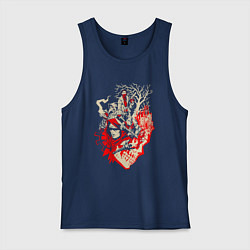 Майка мужская хлопок DARKEST DUNGEON ART GAME, цвет: тёмно-синий