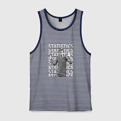Мужская майка Lil Timmy Tim Statistics / Синяя тельняшка – фото 1
