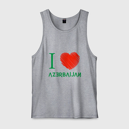 Мужская майка Love Azerbaijan / Меланж – фото 1