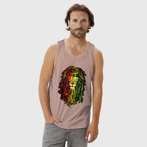 Мужская майка Jam lioN / Пыльно-розовый – фото 3