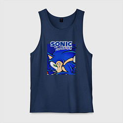 Майка мужская хлопок Sonic Adventure Sonic, цвет: тёмно-синий