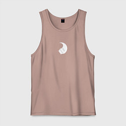 Майка мужская хлопок Котик Ян, цвет: пыльно-розовый