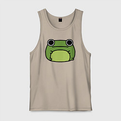 Майка мужская хлопок Frog Lucky, цвет: миндальный