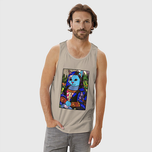 Мужская майка Ромеро Бритто Mona Cat / Миндальный – фото 3