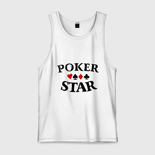 Мужская майка Poker Star / Белый – фото 1