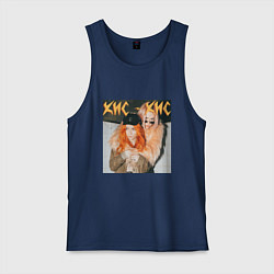 Майка мужская хлопок КИС-КИС Вайб, цвет: тёмно-синий