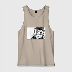 Майка мужская хлопок Кли глазки ангела Геншин Импакт, цвет: миндальный