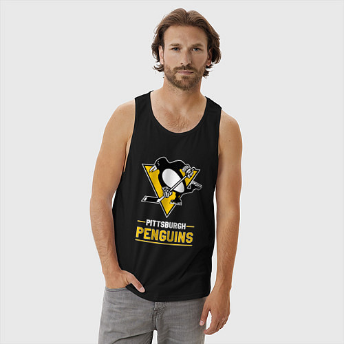 Мужская майка Питтсбург Пингвинз , Pittsburgh Penguins / Черный – фото 3