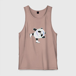 Майка мужская хлопок Китайское фигурное катание, цвет: пыльно-розовый