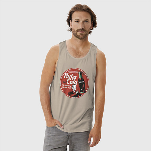 Мужская майка Nuka Cola Ice Cold Retro / Миндальный – фото 3