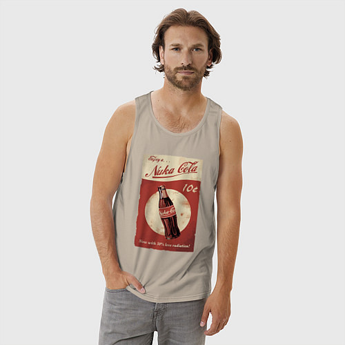 Мужская майка Fallout Nuka Cola Poster Pop art / Миндальный – фото 3