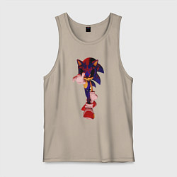 Майка мужская хлопок Sonic Exe Video game, цвет: миндальный