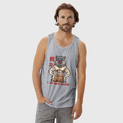 Майка мужская хлопок Великий Иноске, цвет: меланж — фото 2