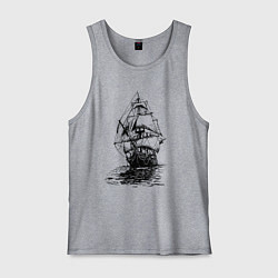 Майка мужская хлопок Pacific ocean Frigate, цвет: меланж