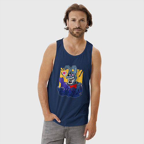 Мужская майка Аниматроник Кролик Бонни / Тёмно-синий – фото 3