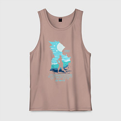 Майка мужская хлопок Клауд Страйф, цвет: пыльно-розовый