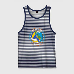 Майка мужская хлопок World - Volleyball, цвет: синяя тельняшка