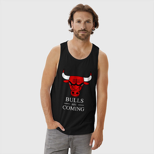 Мужская майка Chicago Bulls are coming Чикаго Буллз / Черный – фото 3