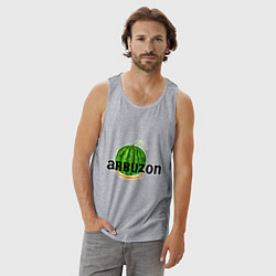 Майка мужская хлопок Арбузон, цвет: меланж — фото 2