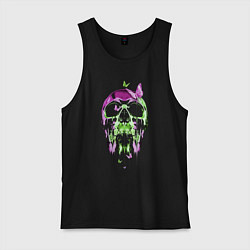 Мужская майка Skull & Butterfly Neon