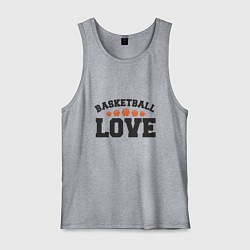 Майка мужская хлопок Love - Basketball, цвет: меланж