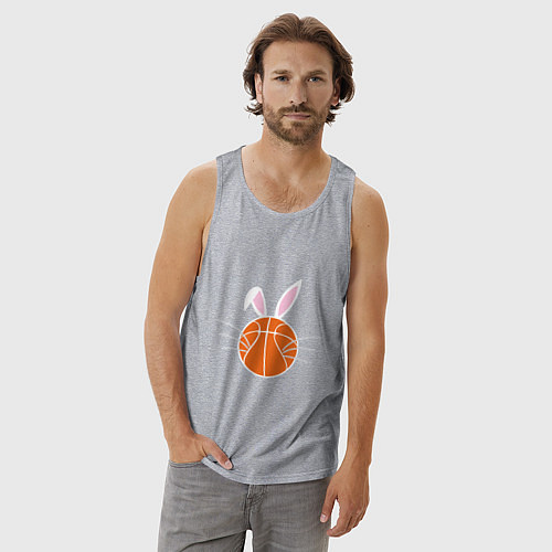 Мужская майка Basketball Bunny / Меланж – фото 3