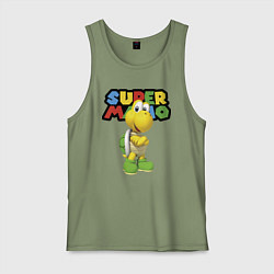 Майка мужская хлопок Koopa Troopa Super Mario, цвет: авокадо
