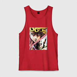 Майка мужская хлопок Джорно Джованна из ДжоДжо, цвет: красный