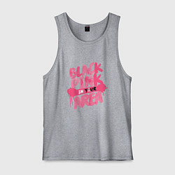 Майка мужская хлопок Блэкпинк новый, цвет: меланж