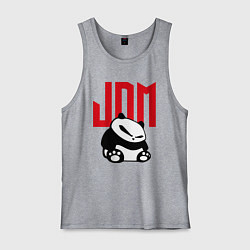 Майка мужская хлопок JDM Panda Japan Симпатяга, цвет: меланж