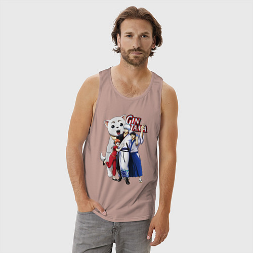 Мужская майка Gin Tama Sadaharu / Пыльно-розовый – фото 3