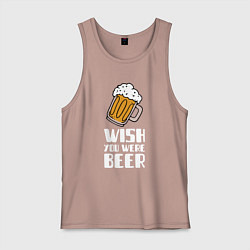 Мужская майка Wish you were beer