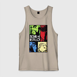 Майка мужская хлопок Space cowboys, цвет: миндальный