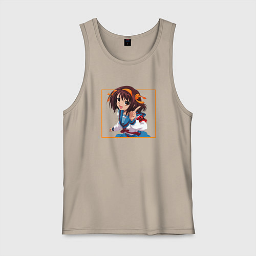 Мужская майка Харухи art / Миндальный – фото 1