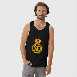 Майка мужская хлопок Football - Real Madrid, цвет: черный — фото 2