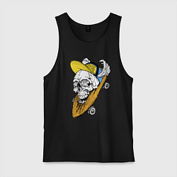 Майка мужская хлопок Cool skull Skateboard Extreme, цвет: черный