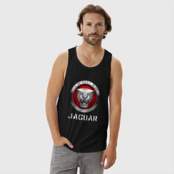 Майка мужская хлопок JAGUAR Jaguar, цвет: черный — фото 2