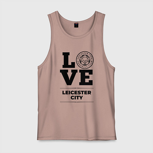Мужская майка Leicester City Love Классика / Пыльно-розовый – фото 1